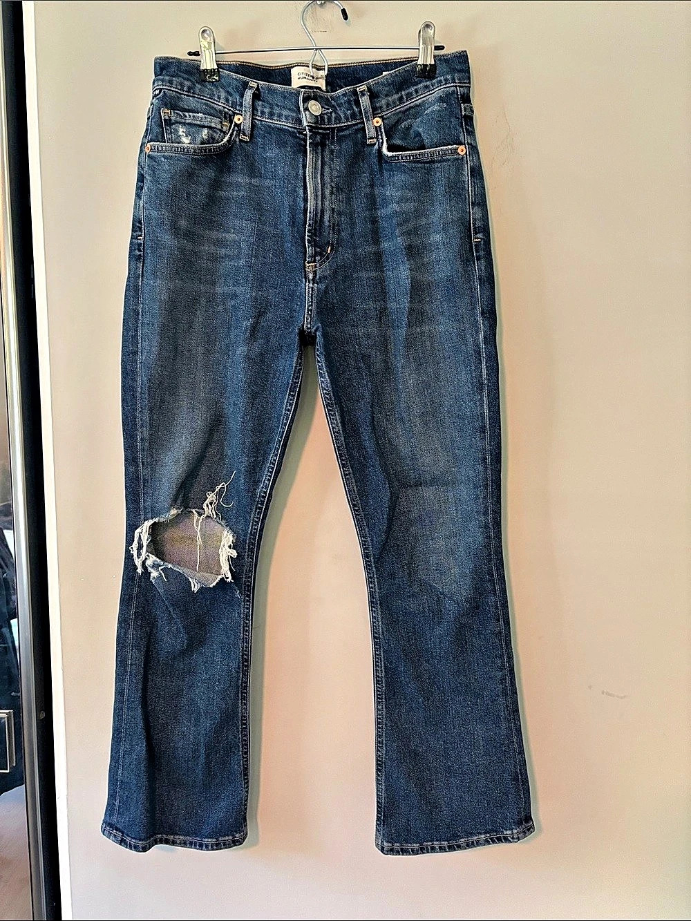 Citizens of Humanity Crop Mid Rise Flare Blue Jeans Size 28/6
